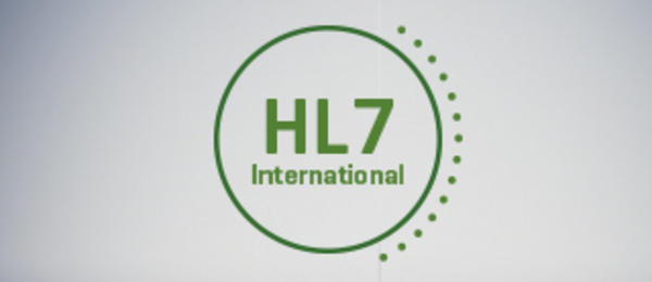 Icon with HL7 International text in the middle 				